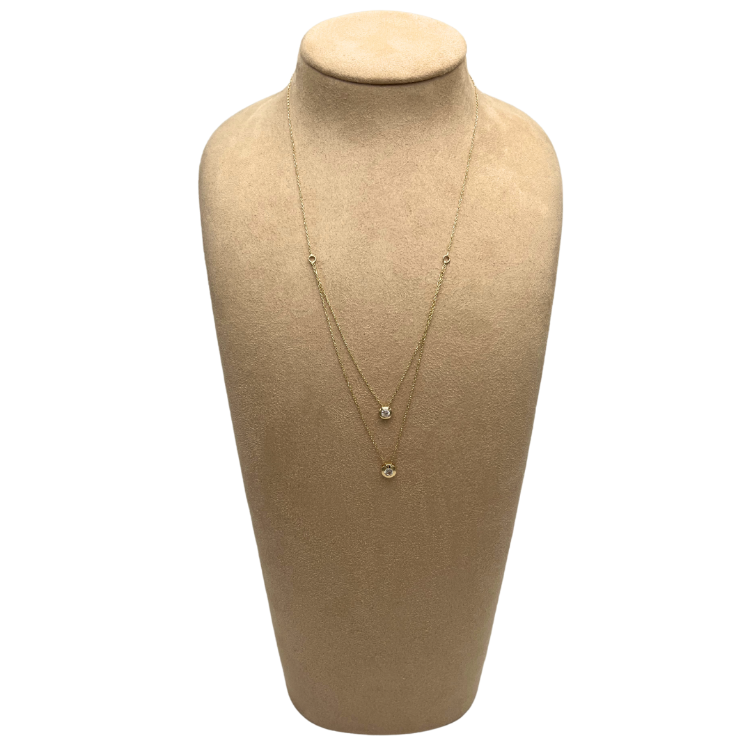 Goldkette Zweireihig Steine